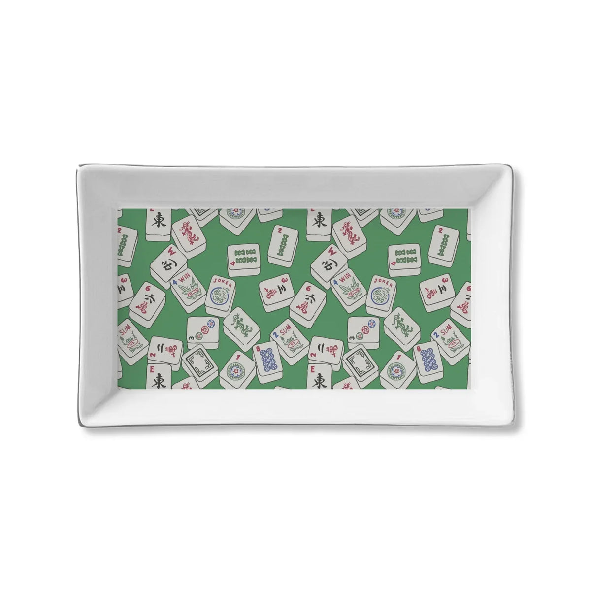 Ceramic Trinket Tray Mahjong Accessories/Dishes/Gifts