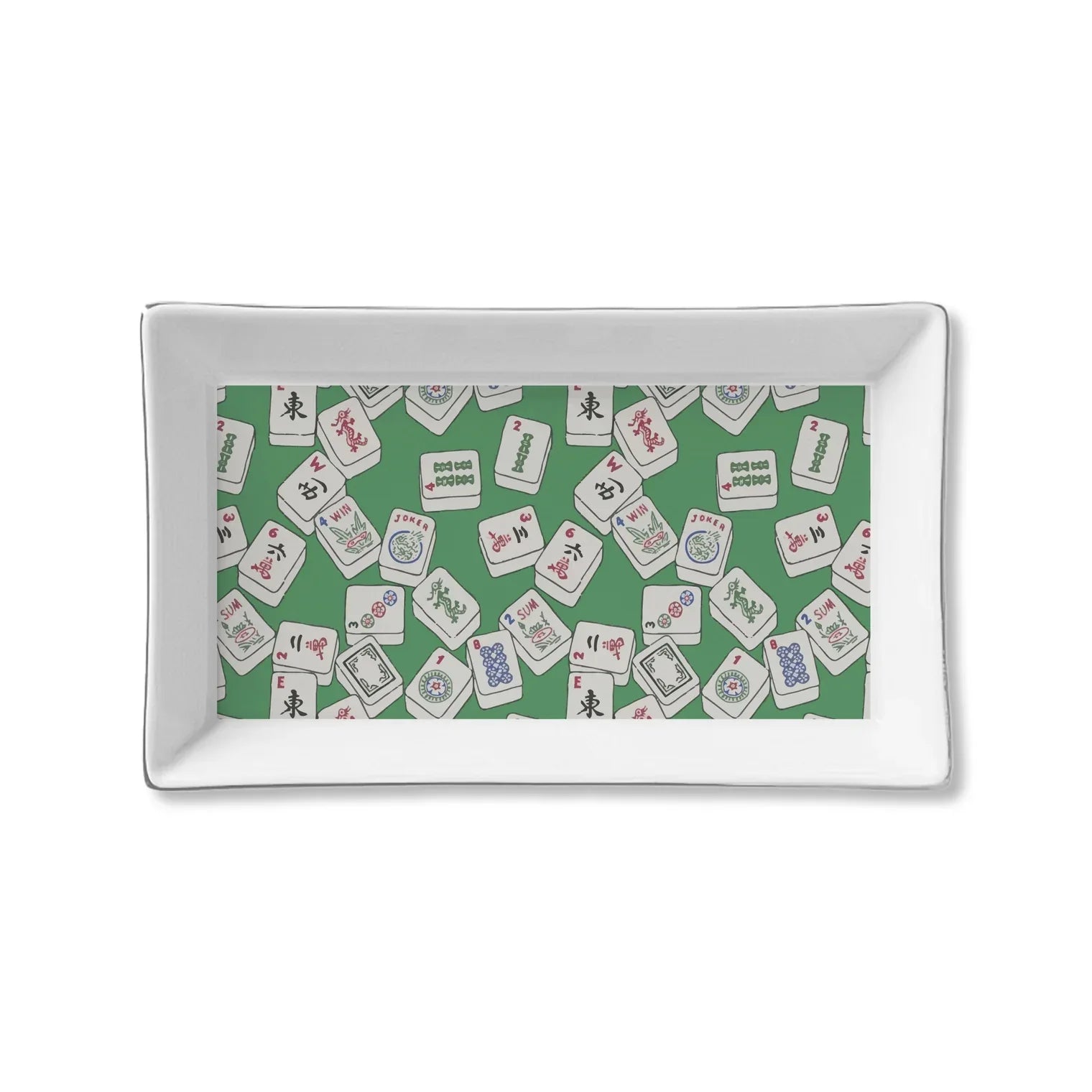 Ceramic Trinket Tray Mahjong Accessories/Dishes/Gifts