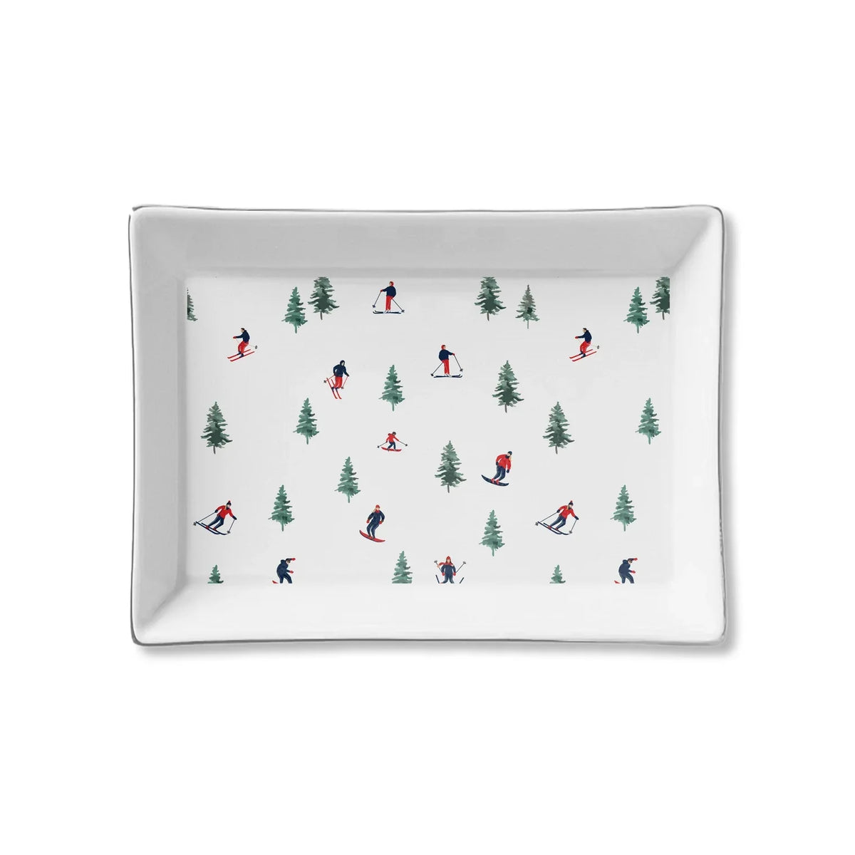 Ceramic Trinket Tray Skiers Accessories/Dishes/Gifts