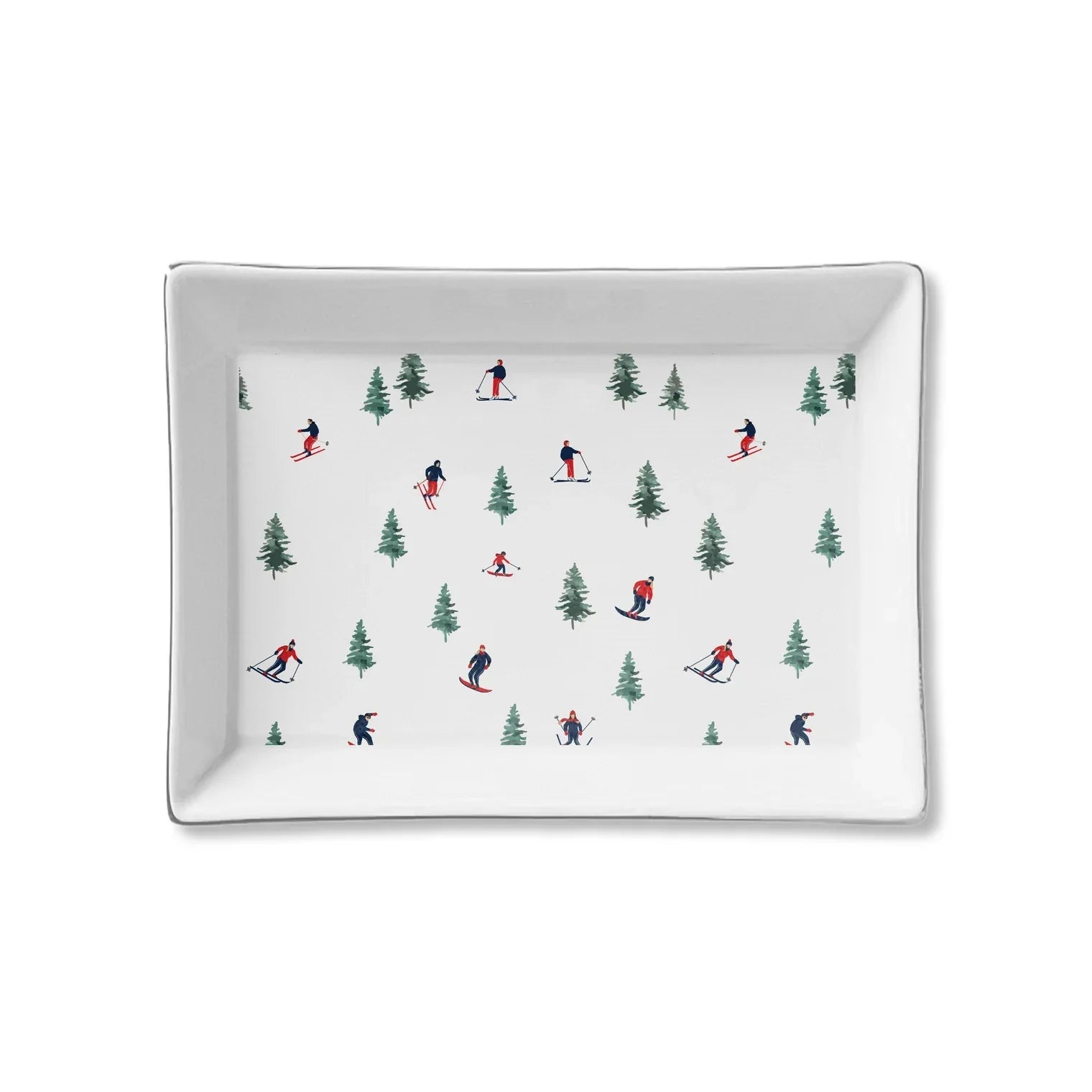 Ceramic Trinket Tray Skiers Accessories/Dishes/Gifts