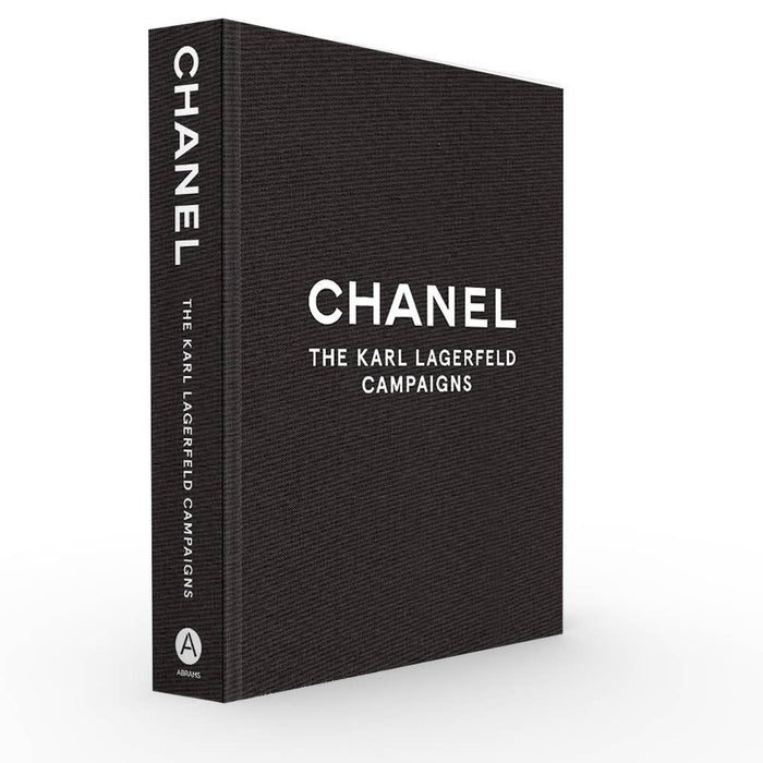 Black book titled 'Chanel: The Karl Lagerfeld Campaigns' on a white background