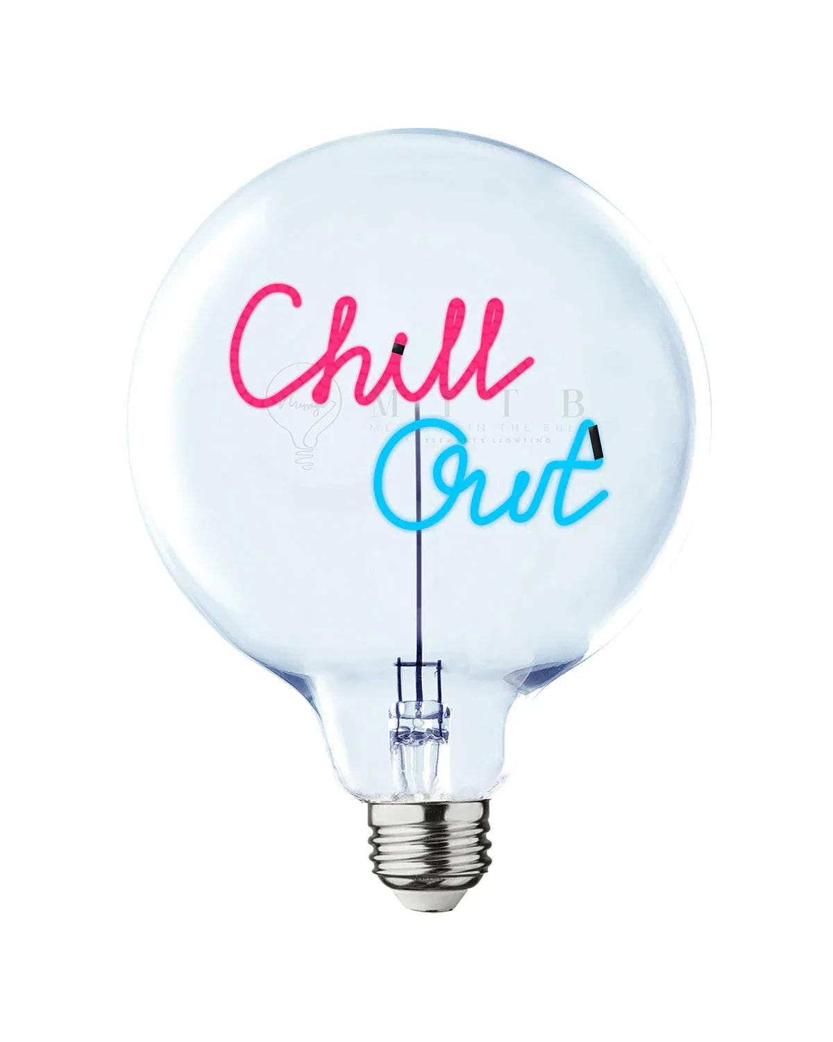 Elements Lighting Bulb With White Base Chill Out Red Blue Decor
