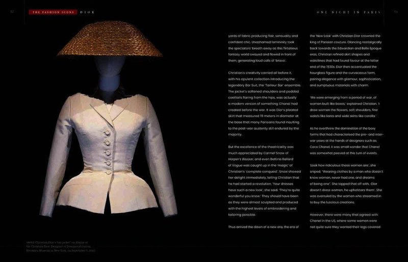 Inside spread of Dior book