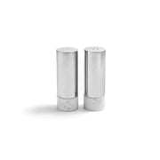 Coluna Dual Salt & Pepper, Marble & Silver, Set of 2 Salt & Pepper Shaker