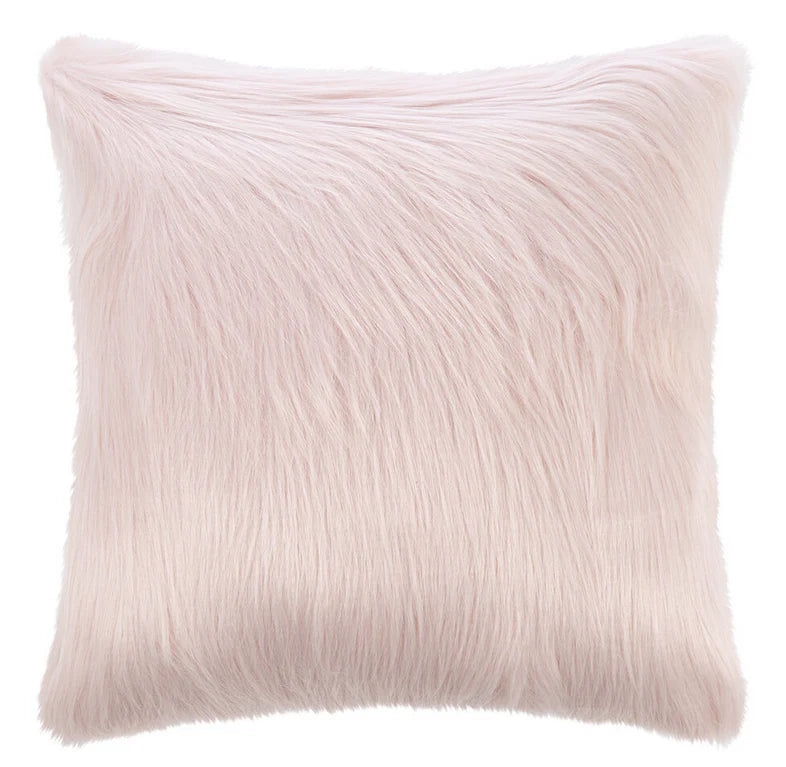 Faux Fur Pillow 18X18 - Himalaya Blush