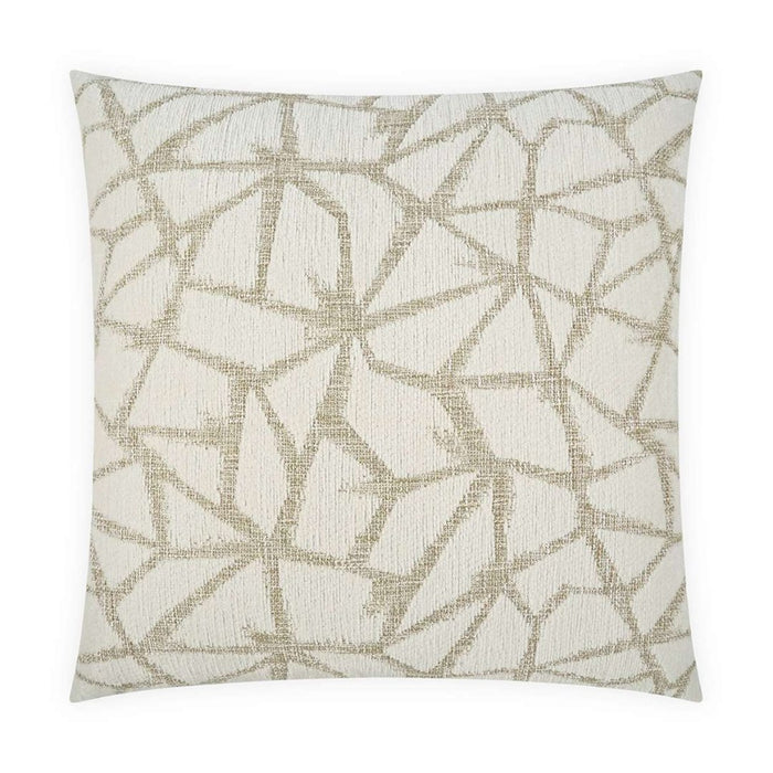 Crackle Vanilla Throw Pillow 22x22