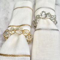 Crystal Bauble Napkin Rings Set of 4