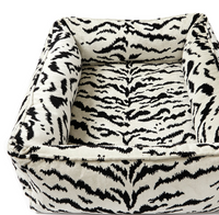 Tigre Dog Bed Small - Off White/Black