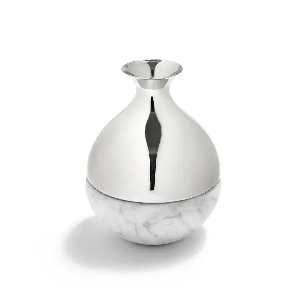 Coluna Dual Bud Vase Silver Vases
