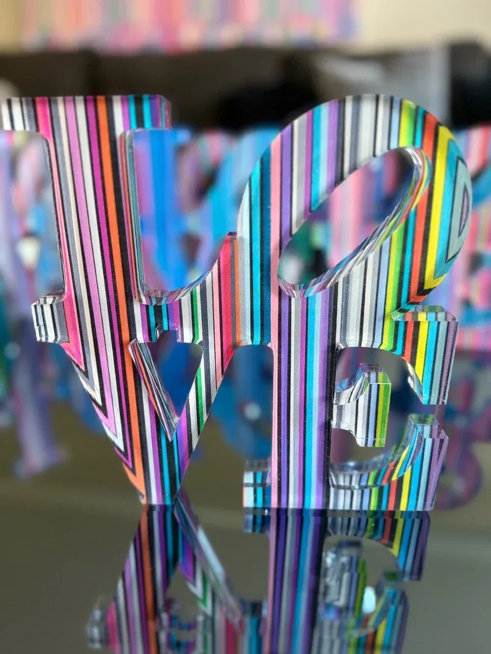 Acrylic Love Sculpture Art