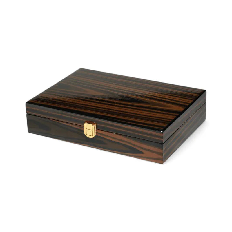 Ebony Wood Decor Poker Set Box Games - Poker Sets