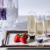 Champagne amethyst glasses. 