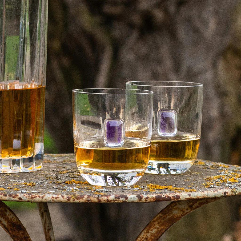 Elevo DOF Amethyst Glasses Set of 2 Double Old-Fashioned