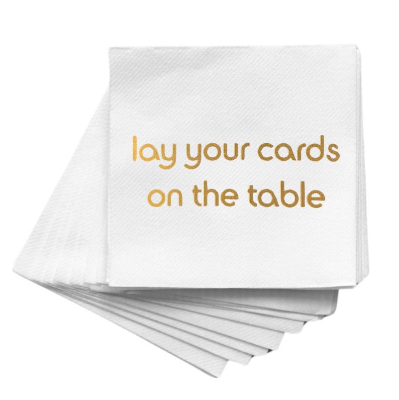 Cloth-Like Cocktail Napkins Lay Your Cards on the Table Cocktail Napkins