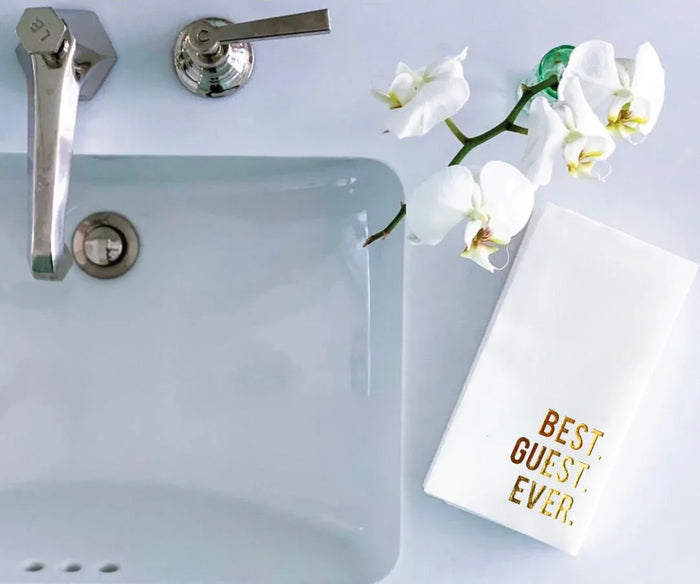 Cloth-Like Disposable Guest Towels Best Guest Ever Hand Towels & Holders