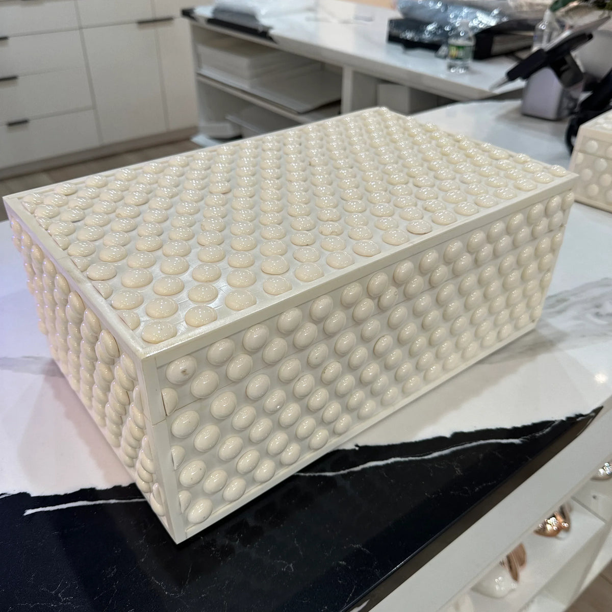 Cream Dotty Box Extra Large Decorative Boxes