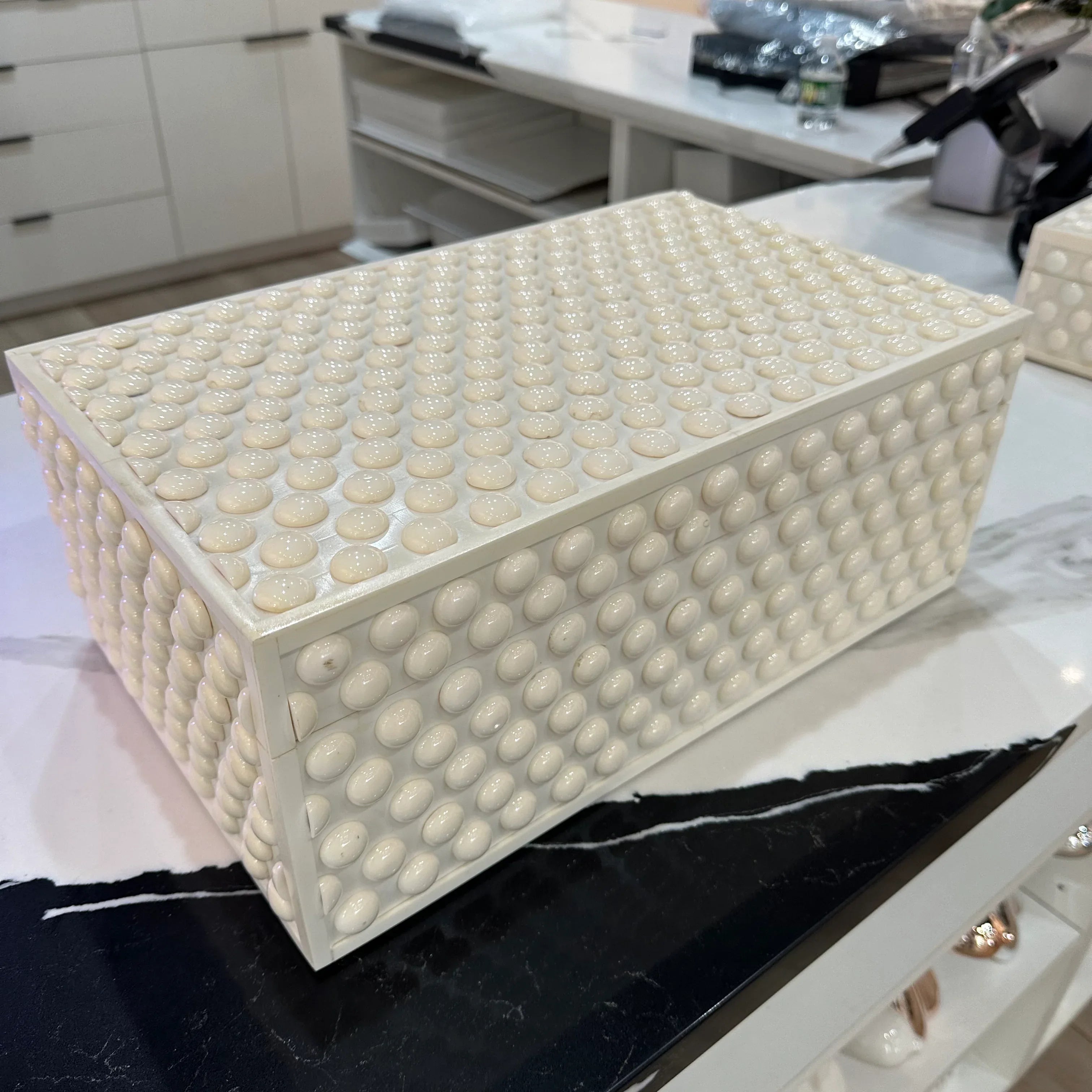 Cream Dotty Box Extra Large Decorative Boxes