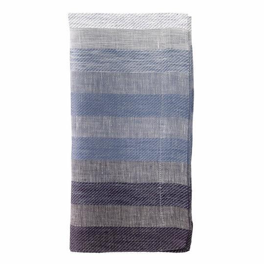 Gradient Stripe 22'' Napkins Set of 4 Navy Placemats, Napkins, & Napkin Rings