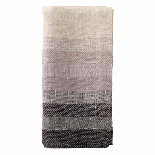 Gradient Stripe 22'' Napkins Set of 4 Black Placemats, Napkins, & Napkin Rings