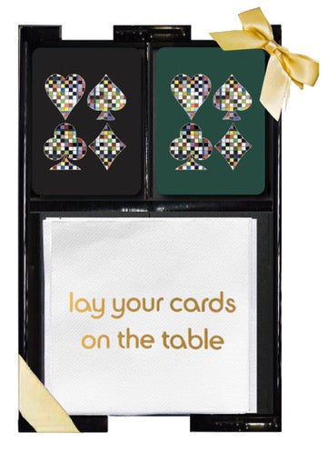 Game Time Gift Set Lacquer Lay Your Cards On The Table Games - Gifts