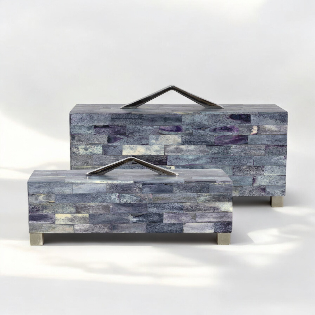 Gatsby Gray Decorative Boxes. 