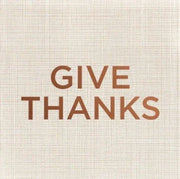 Thanksgiving Cloth-Like Cocktail Napkins Give Thanks Cocktail Napkins