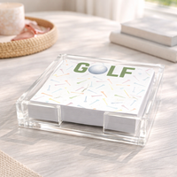 Notepad in Acrylic Holder, Golf