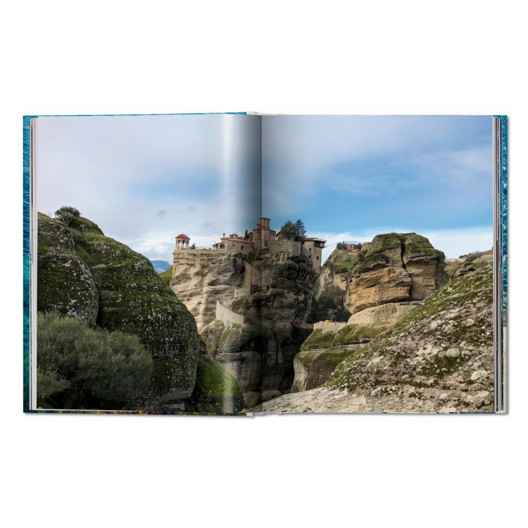 Great Escapes Greece photography book featuring luxury Mediterranean hotels and architecture. Travel Gift, Coastal Interiors