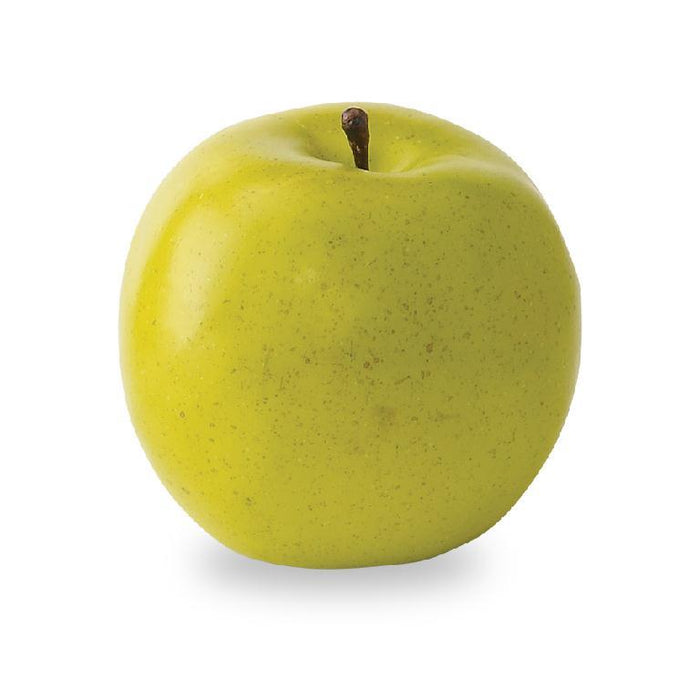 Green apple on a white background faux fruit accent