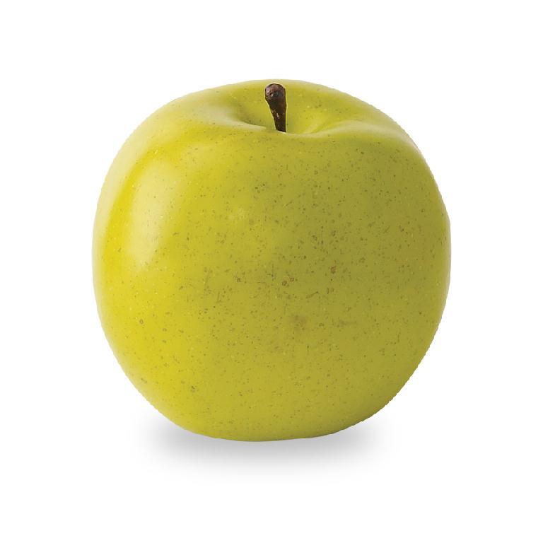 Green apple on a white background faux fruit accent