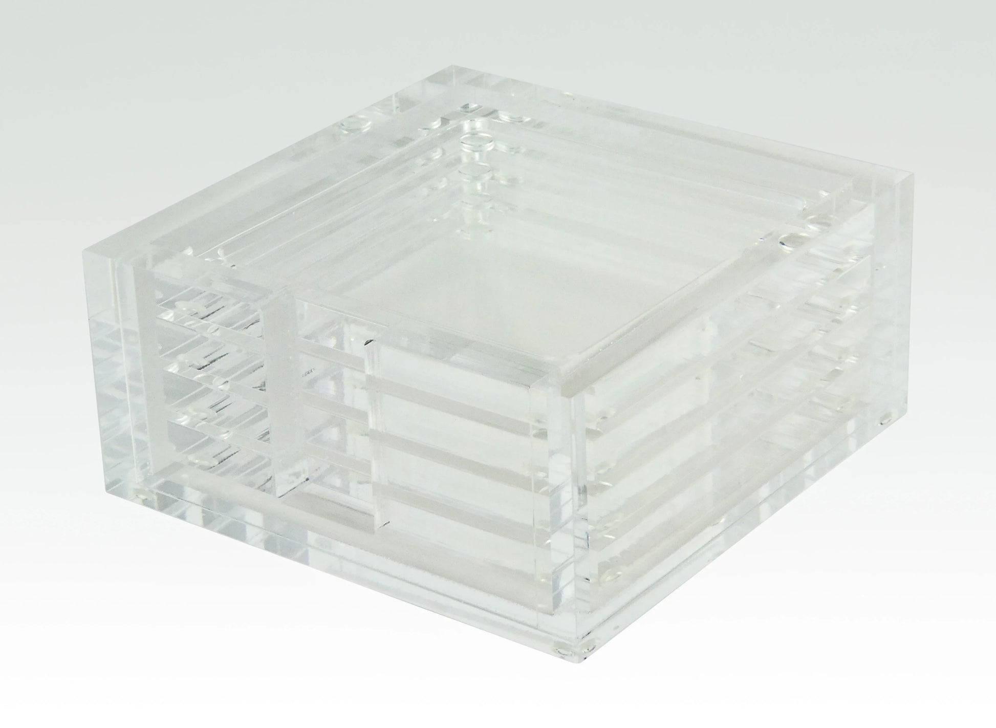 Lucite Coaster Set Clear Coasters