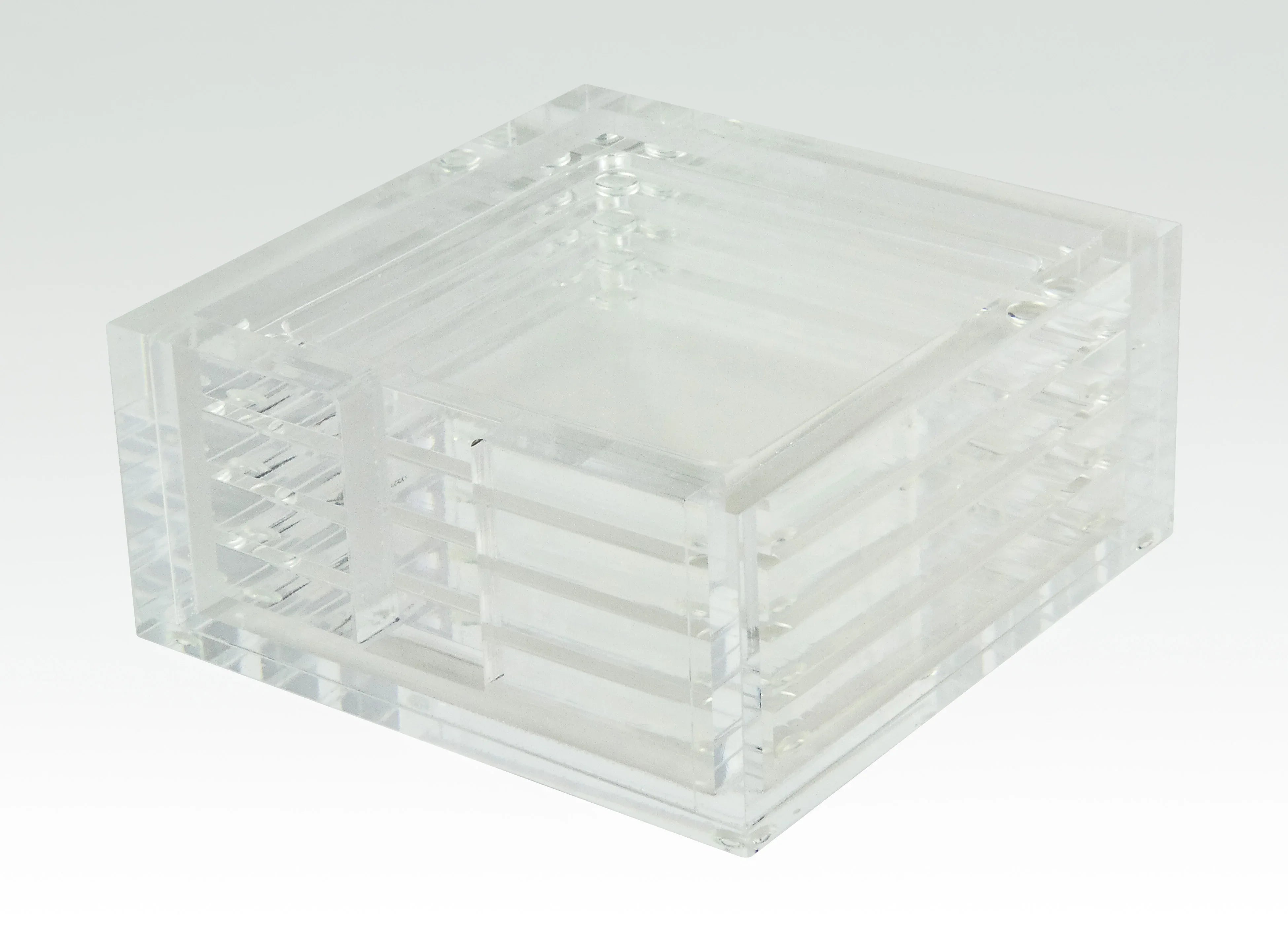 Lucite Coaster Set Clear Coasters