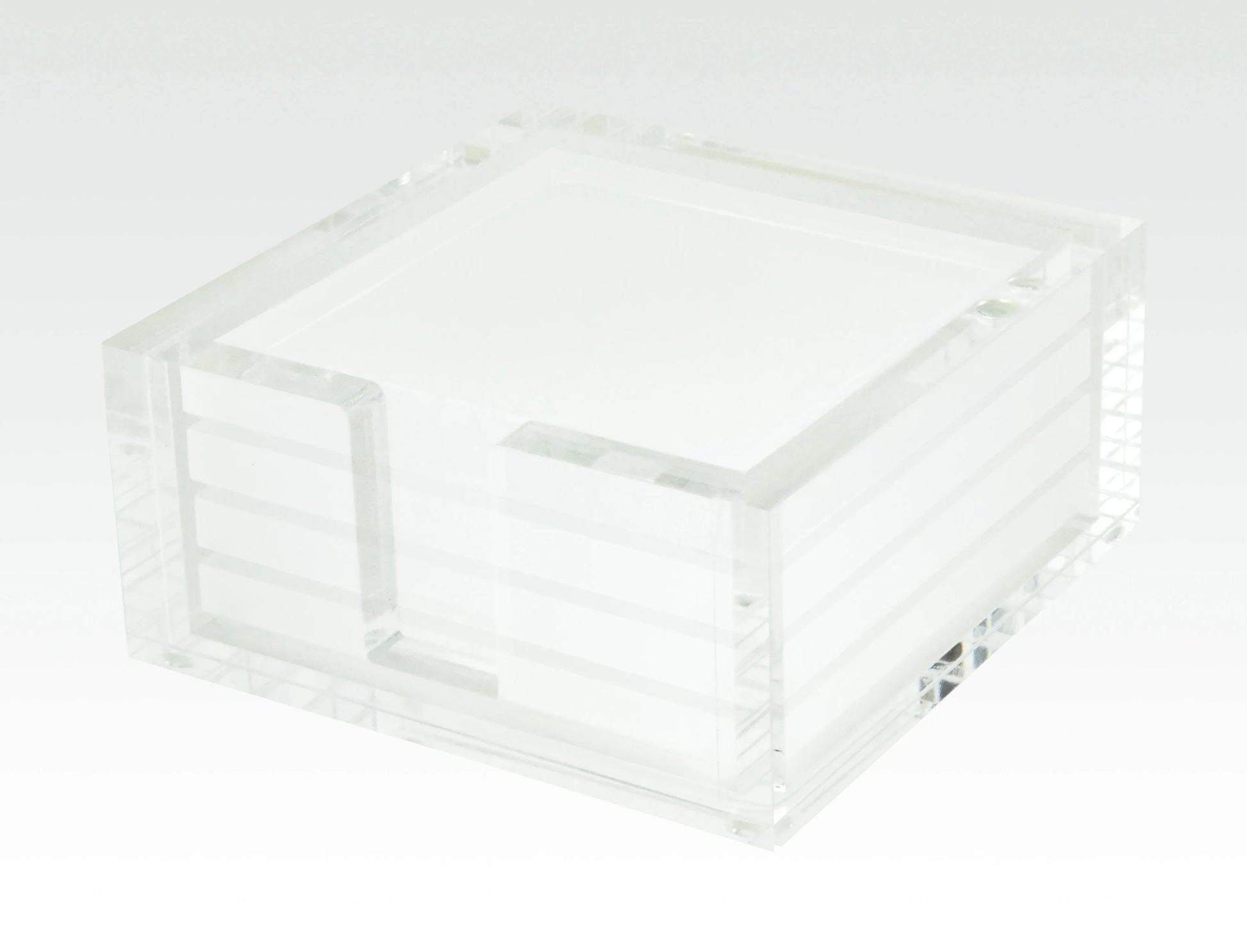 Lucite Coaster Set White Coasters