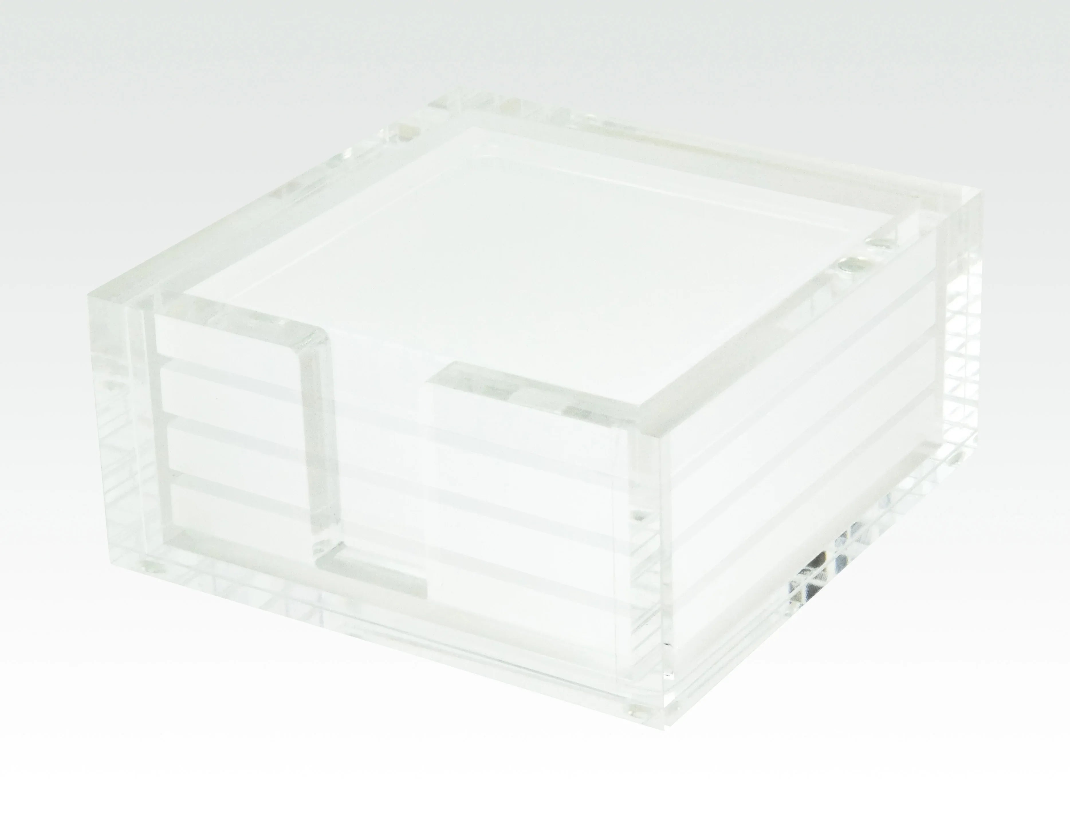 Lucite Coaster Set White Coasters