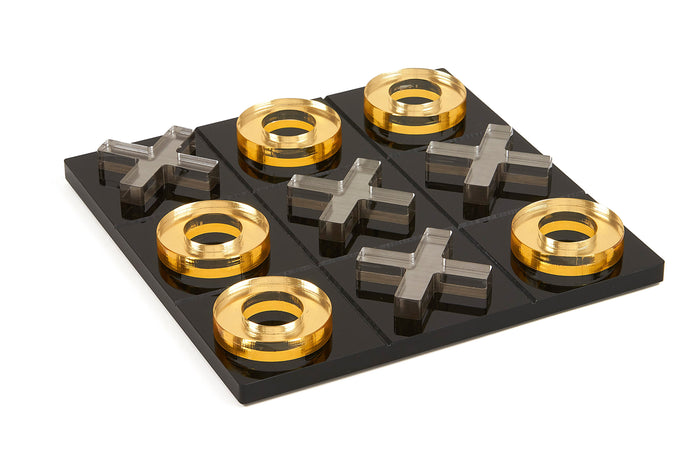 Lucite TIC TAC TOE Black Gold