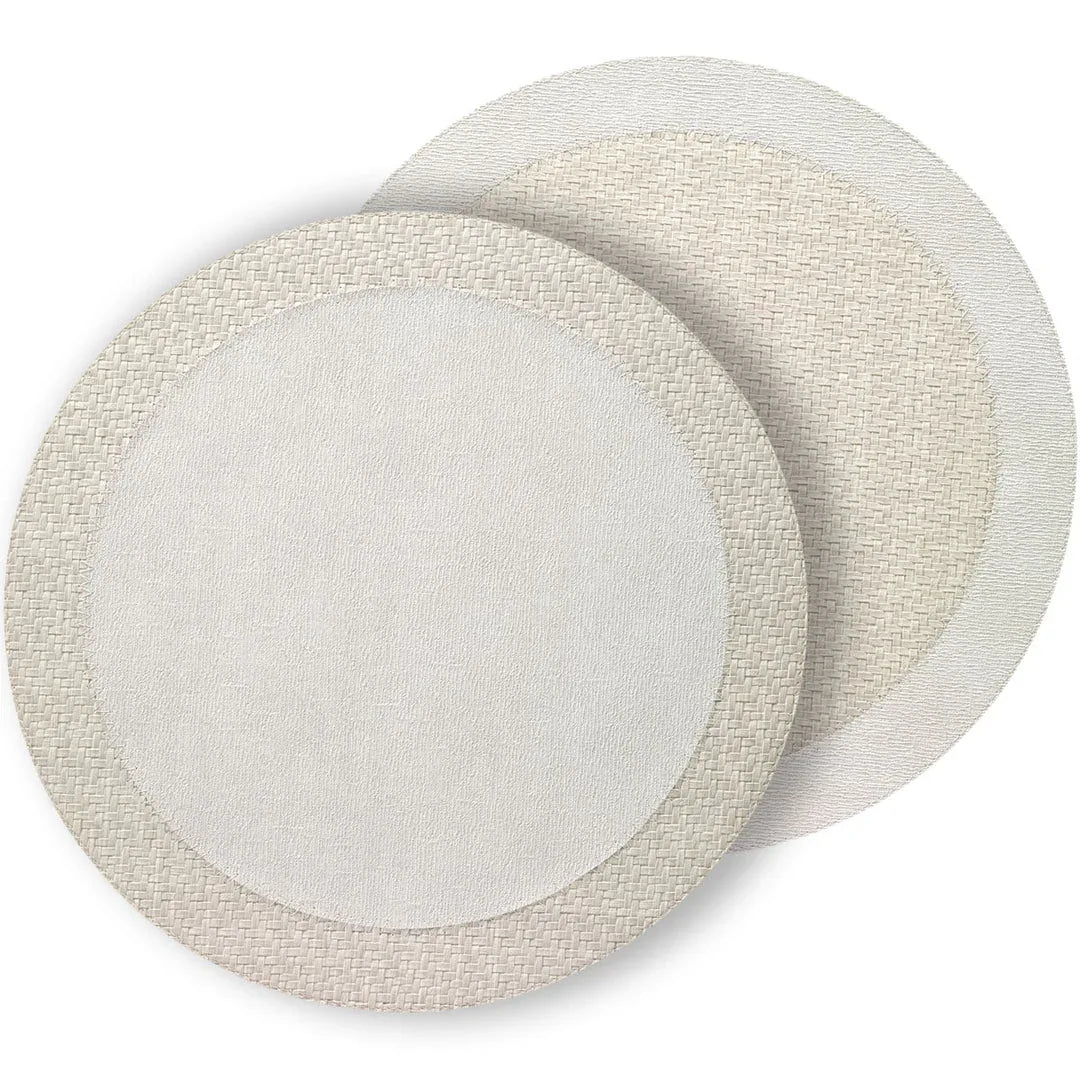 Halo Placemats Antique White Cream Placemats, Napkins, & Napkin Rings