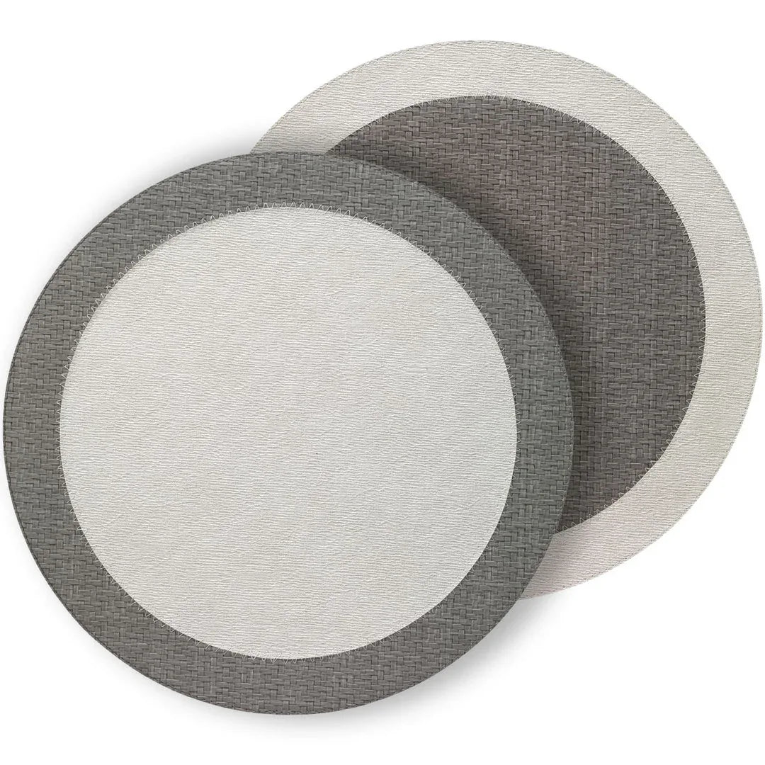 Halo Placemats Antique White Gray Placemats, Napkins, & Napkin Rings