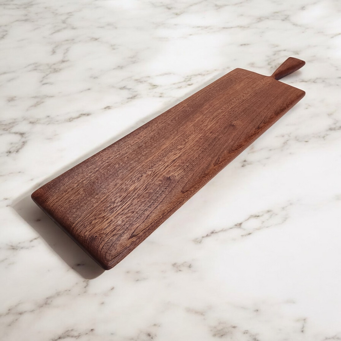 Handle Serving Charcuterie Board in Sapele Wood.