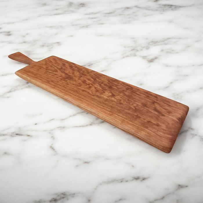 Handle Serving Board Charcuterie Cherry Slab Wood