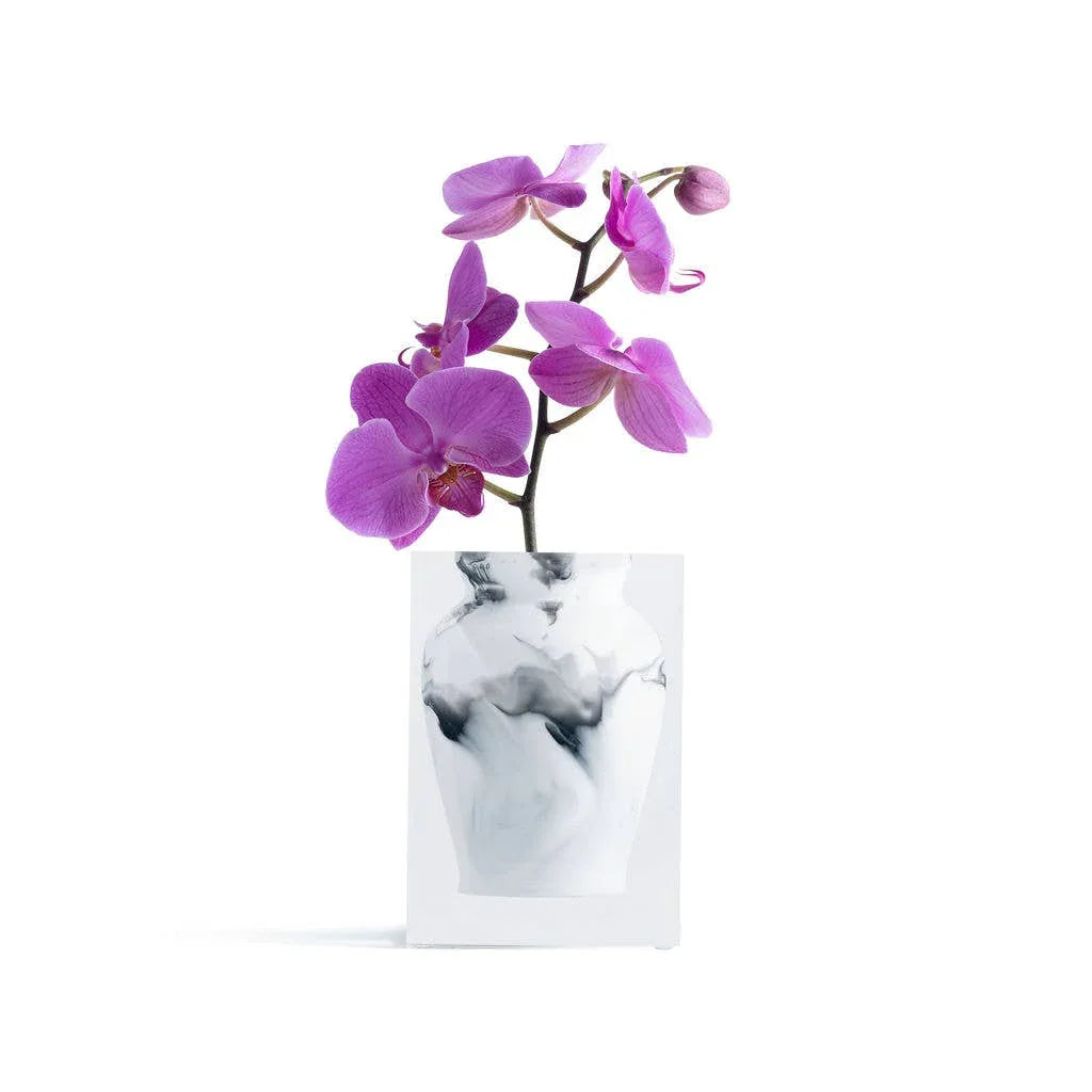 Henry Bud Vase White Marble Vases