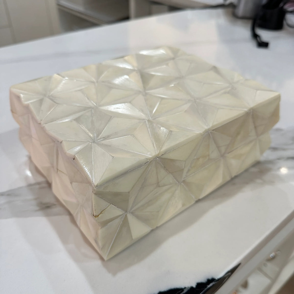 Cream Prism Box Small Decorative Boxes
