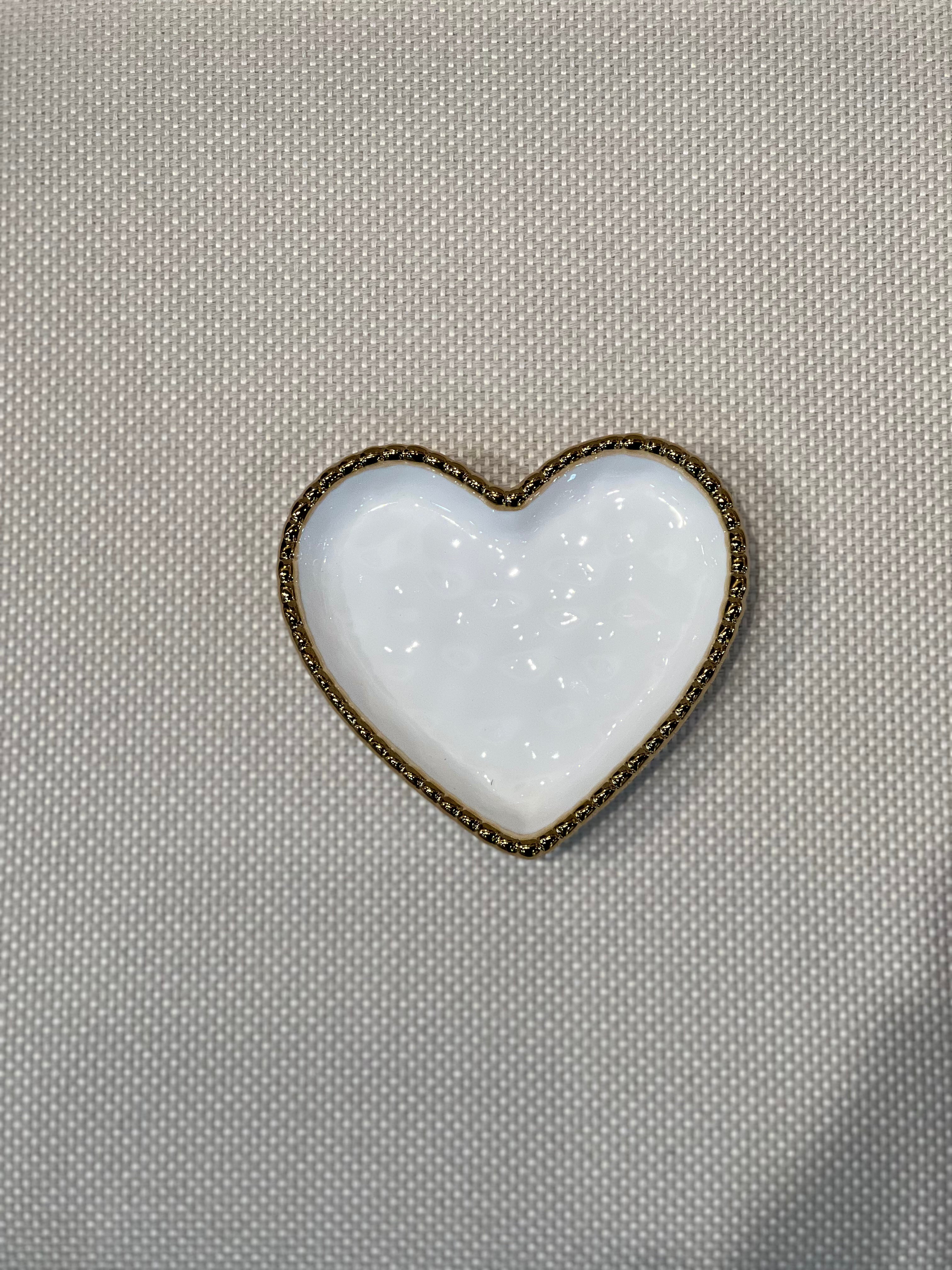 Mini Heart Dish White Gold Accessories/Dishes
