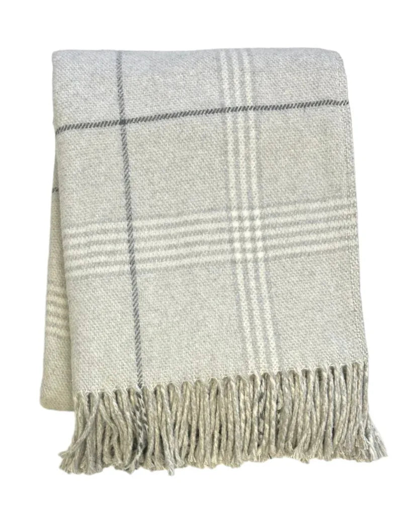 Windowpane Plaid Throw Sand Throws