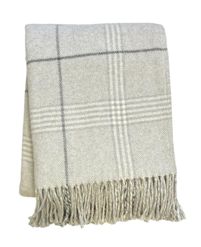Windowpane Plaid Throw Sand Throws
