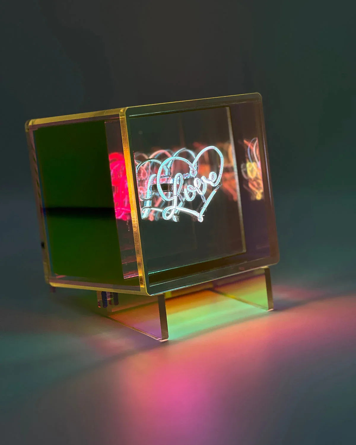 Acrylic Neon Infinity Cube Decor