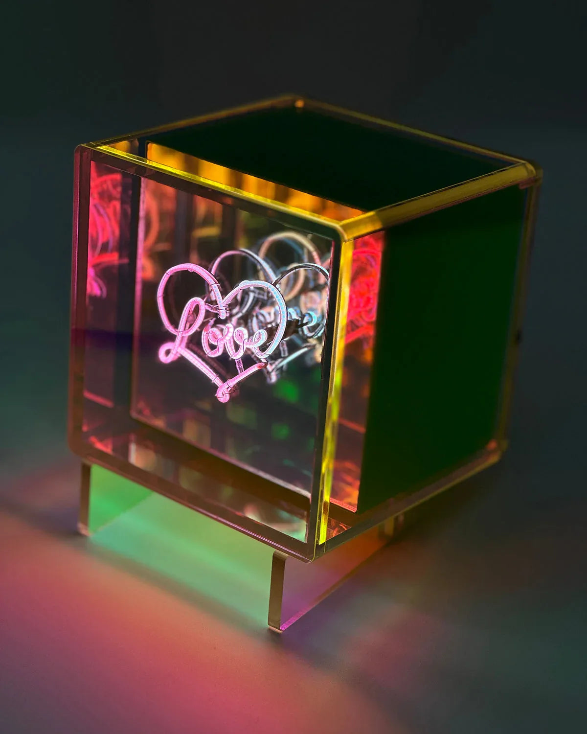 Acrylic Neon Infinity Cube Decor