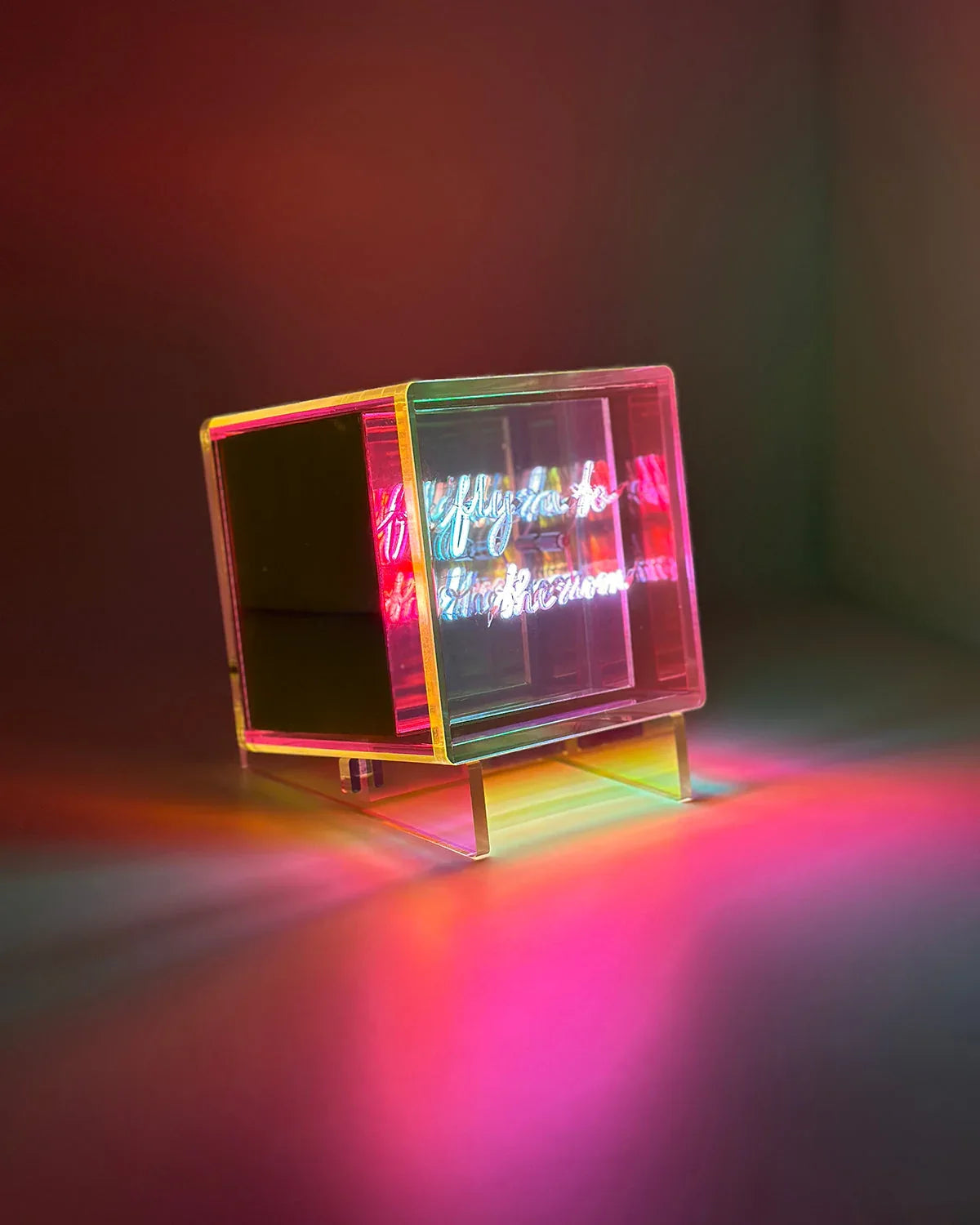 Acrylic Neon Infinity Cube Decor