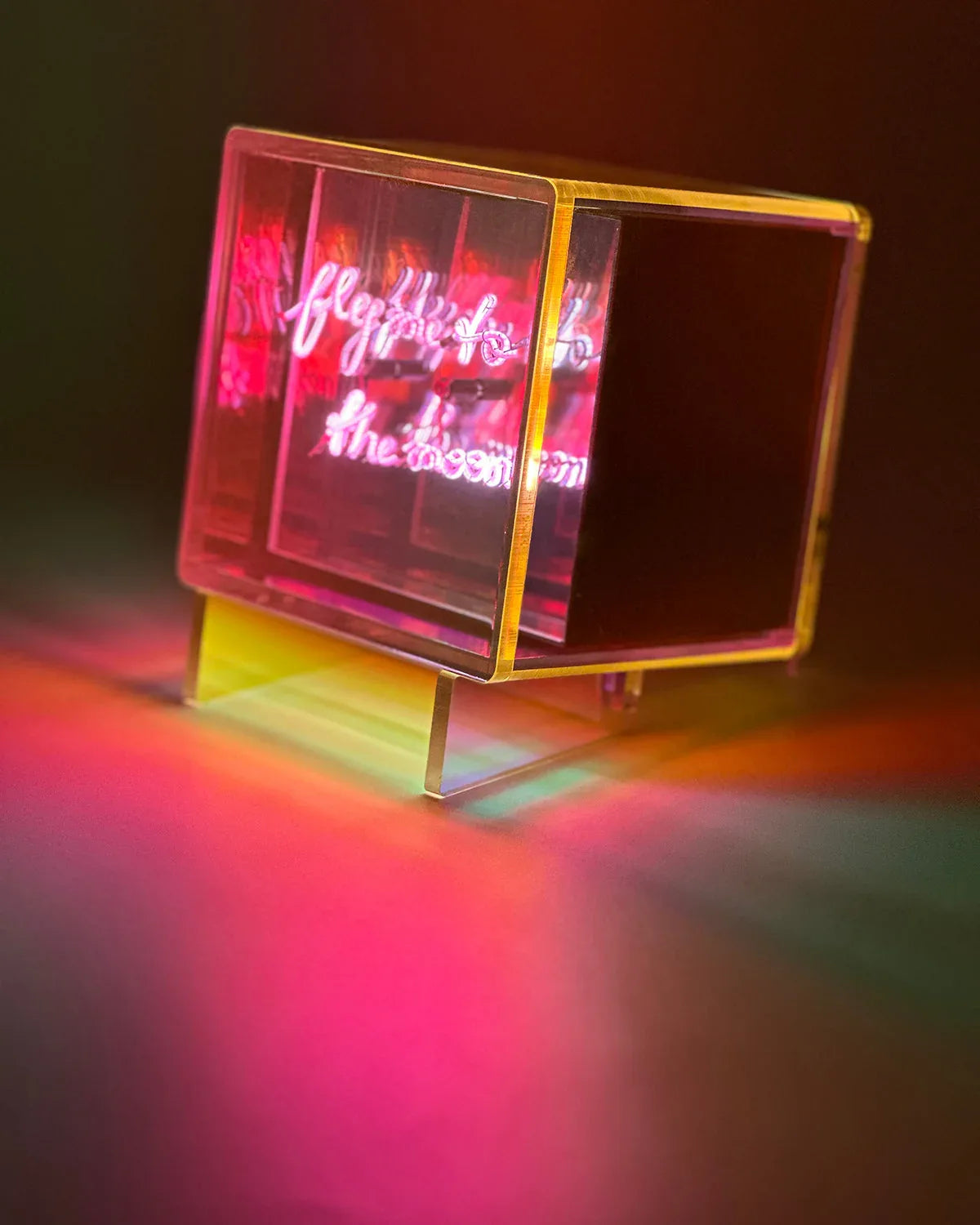 Acrylic Neon Infinity Cube Decor