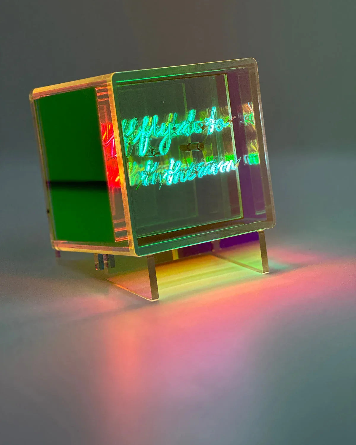 Acrylic Neon Infinity Cube Decor