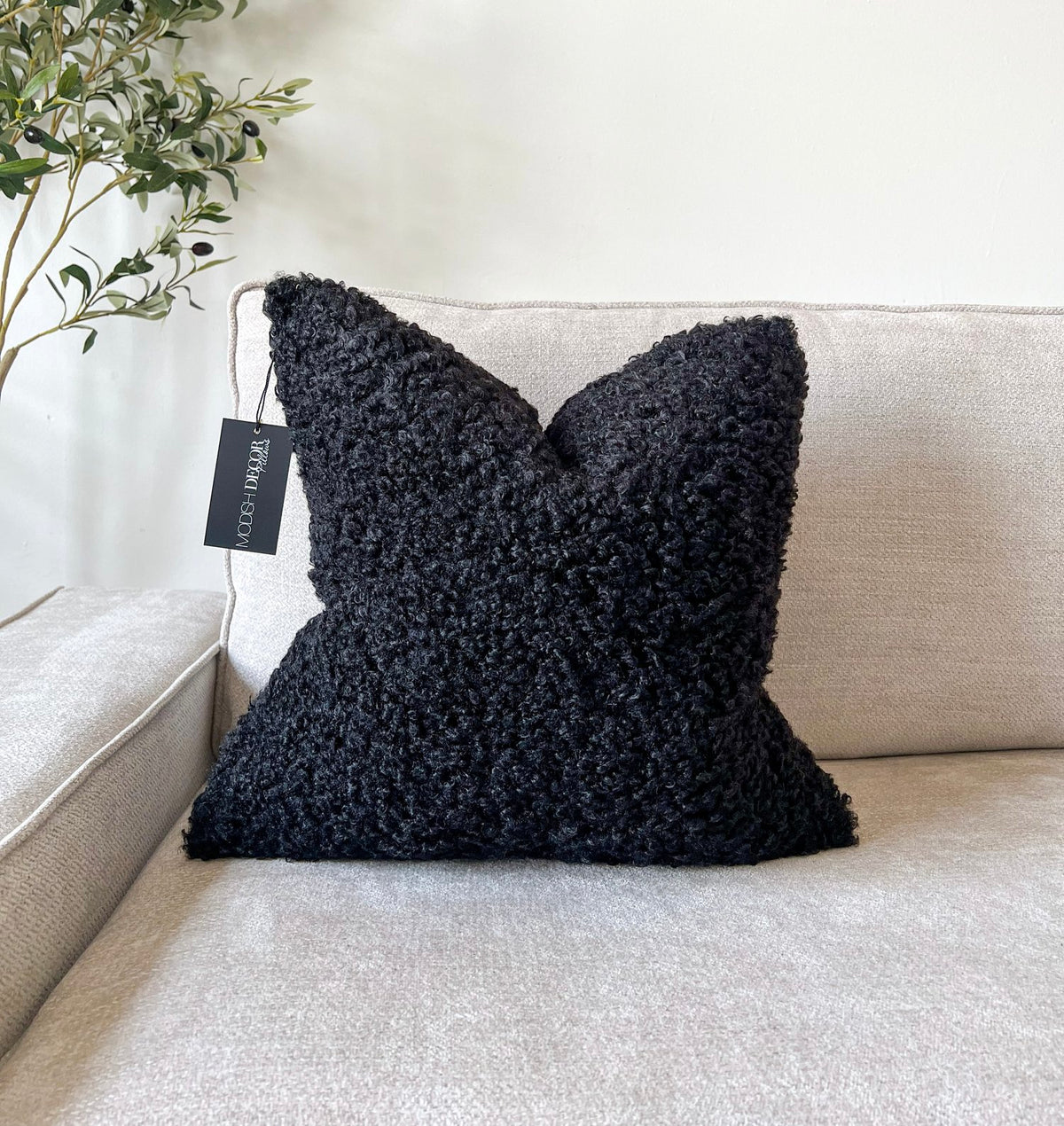 Onyx Teddy Pillow 20x20